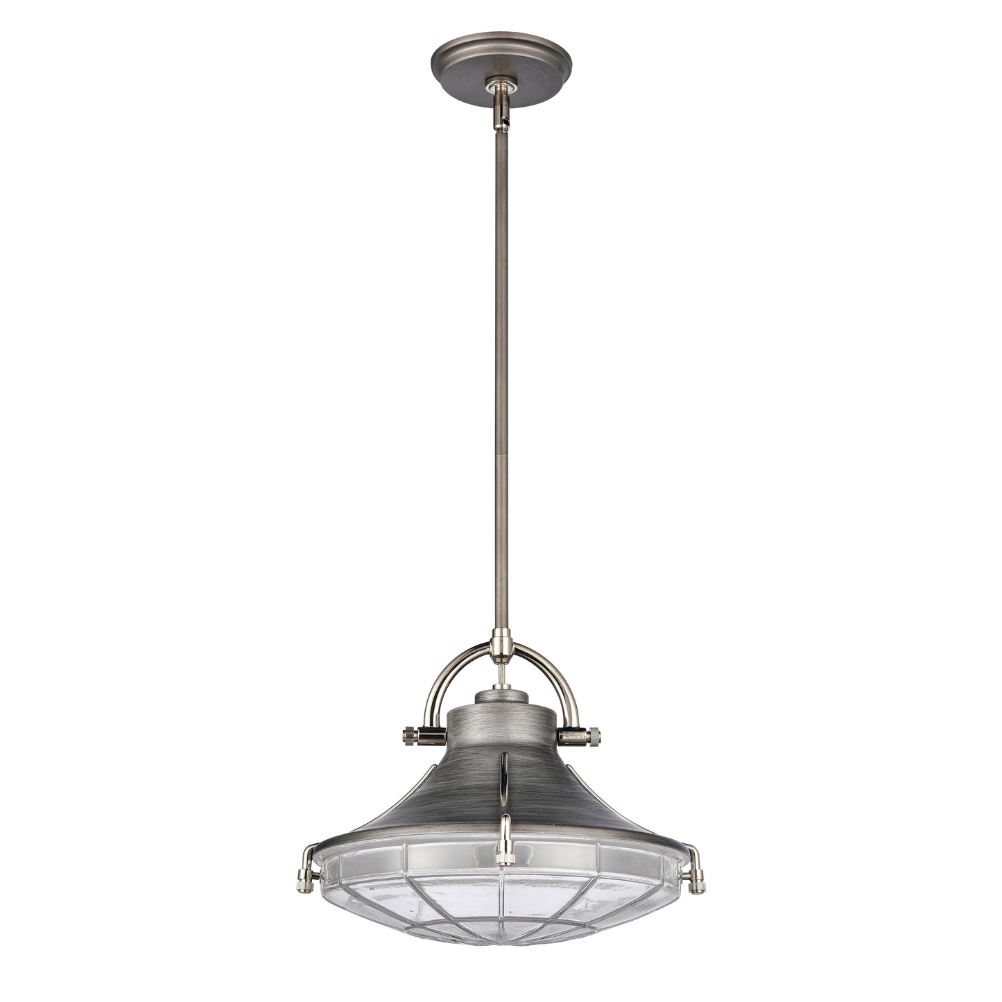 67766/1 - Urbanite 13'' Wide 1-Light Pendant - Weathered Zinc