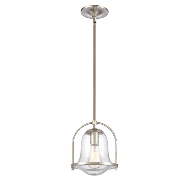 67855/1 - Connection 8'' Wide 1-Light Mini Pendant - Satin Nickel