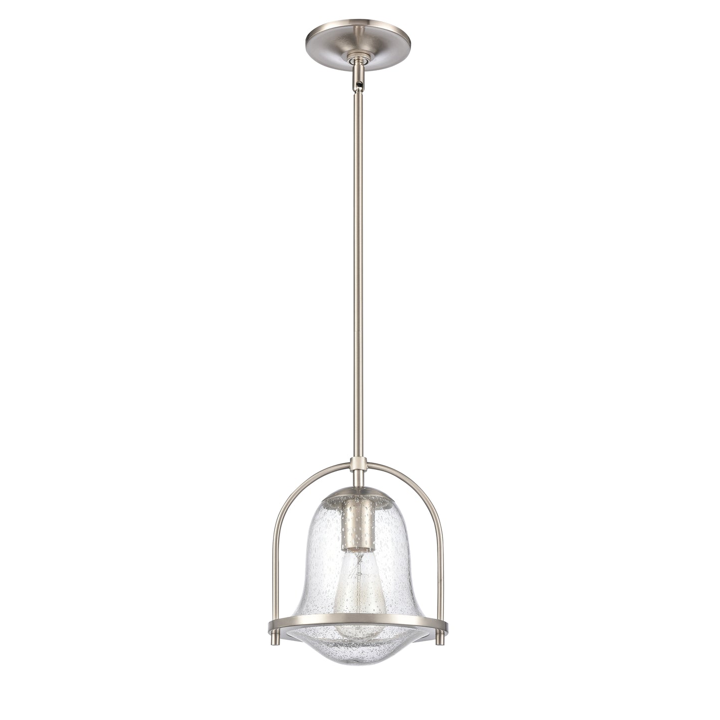 67855/1 - Connection 8'' Wide 1-Light Mini Pendant - Satin Nickel