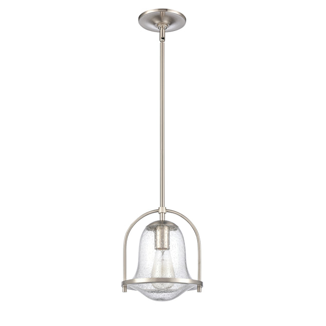 67855/1 - Connection 8'' Wide 1-Light Mini Pendant - Satin Nickel