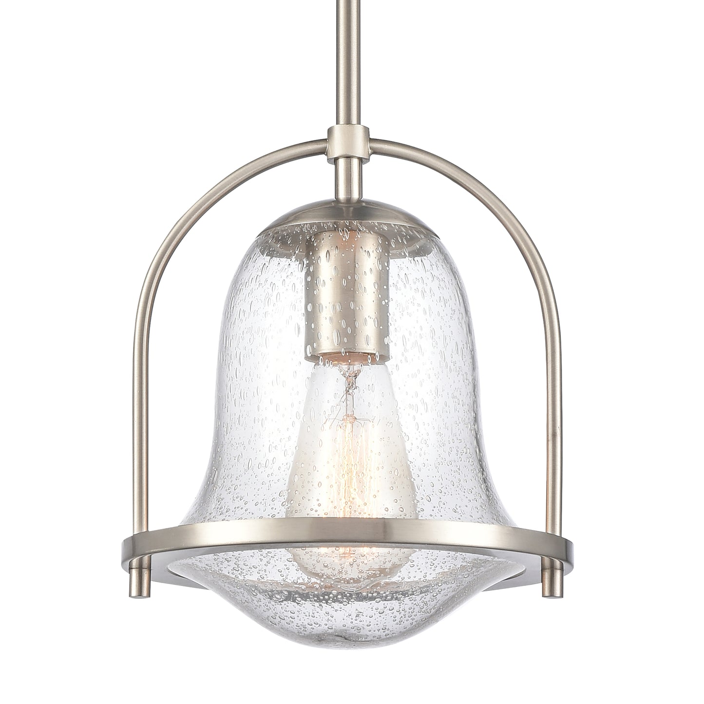 67855/1 - Connection 8'' Wide 1-Light Mini Pendant - Satin Nickel