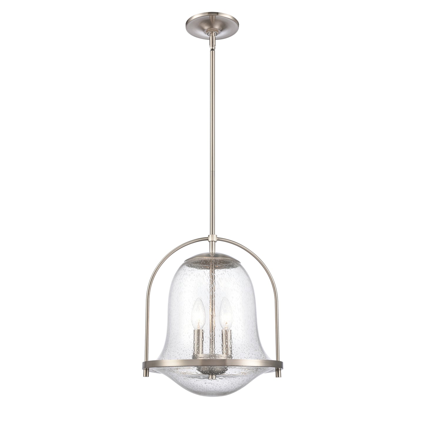 67856/2 - Connection 12'' Wide 2-Light Pendant - Satin Nickel