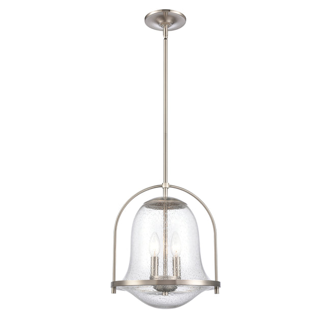 67856/2 - Connection 12'' Wide 2-Light Pendant - Satin Nickel