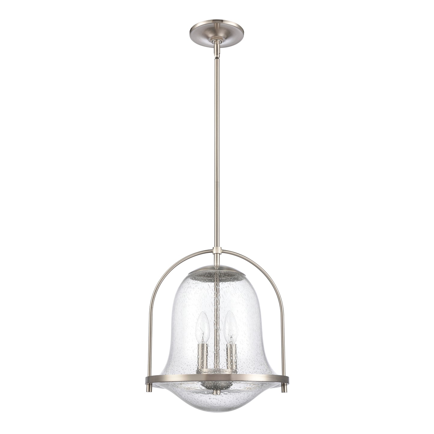 67856/2 - Connection 12'' Wide 2-Light Pendant - Satin Nickel