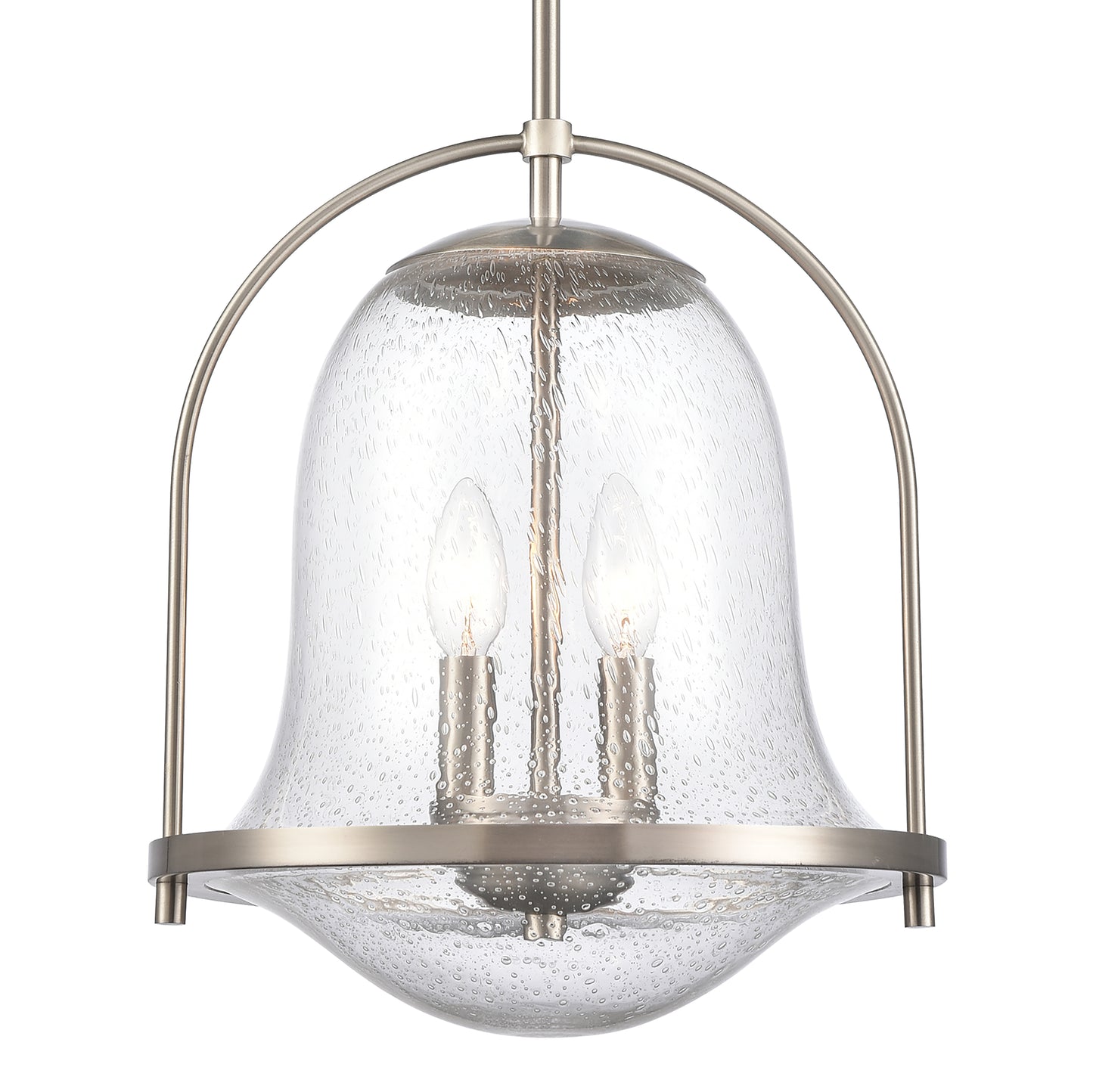 67856/2 - Connection 12'' Wide 2-Light Pendant - Satin Nickel