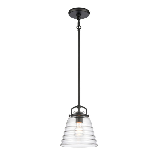 67875/1 - Current 8'' Wide 1-Light Pendant - Matte Black