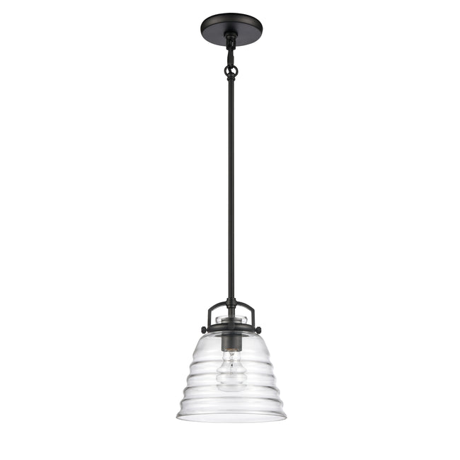 67875/1 - Current 8'' Wide 1-Light Pendant - Matte Black