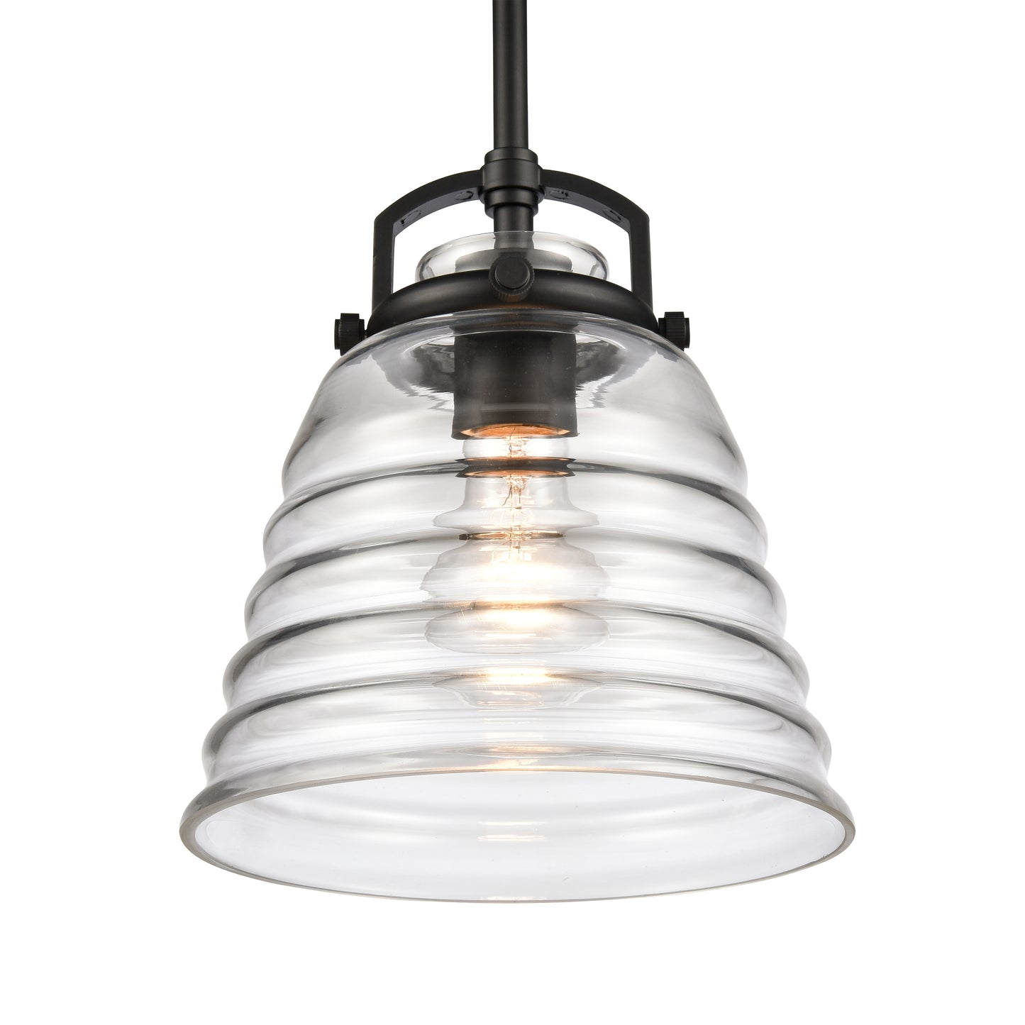 67875/1 - Current 8'' Wide 1-Light Pendant - Matte Black