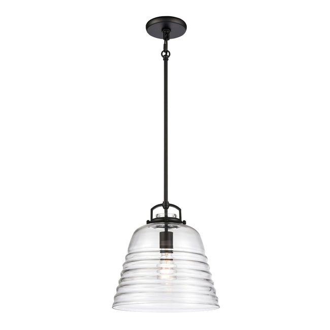 67876/1 - Current 12'' Wide 1-Light Pendant - Matte Black