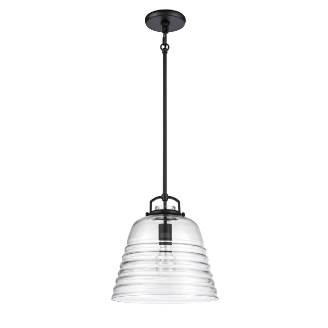 67876/1 - Current 12'' Wide 1-Light Pendant - Matte Black