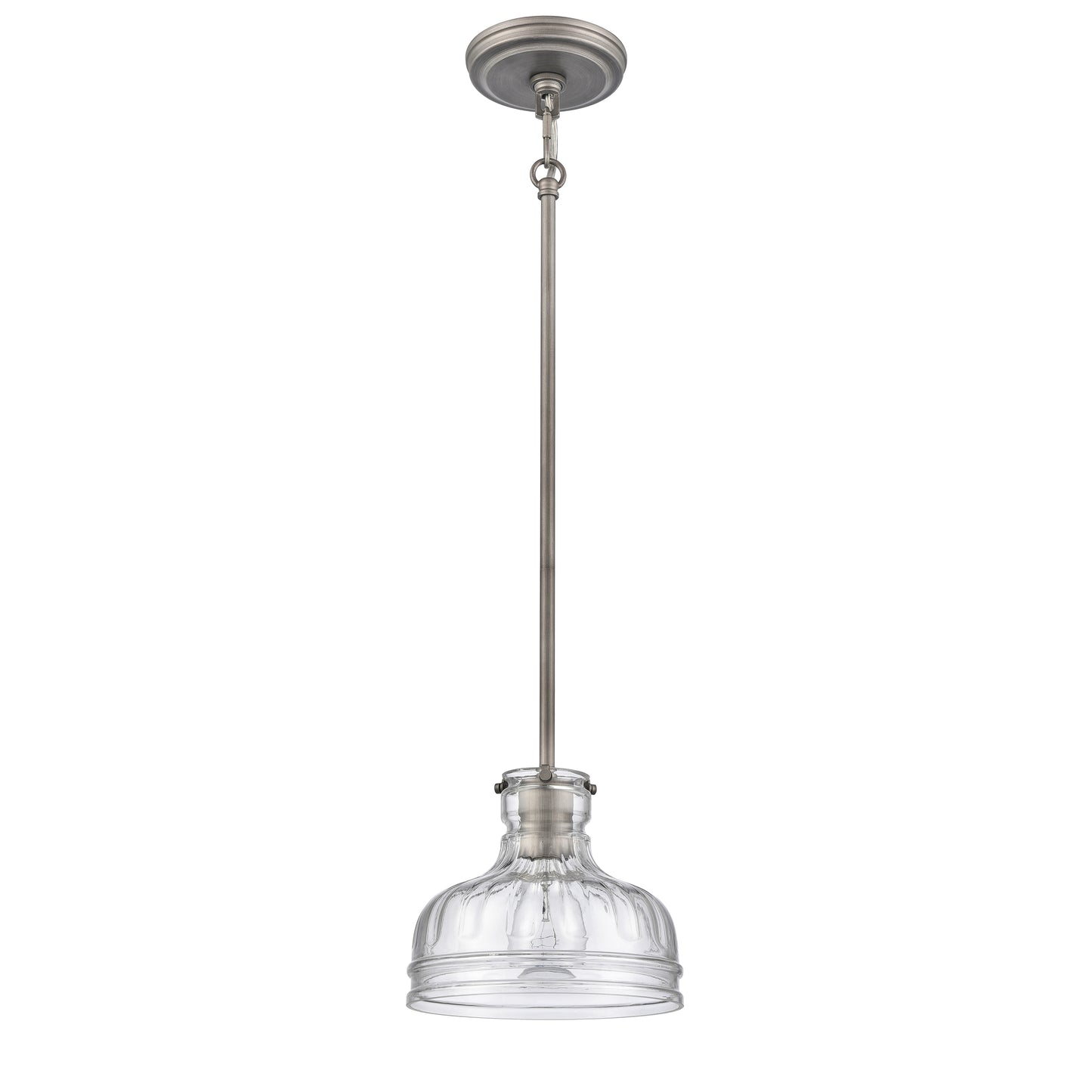 67905/1 - Orinoco 8'' Wide 1-Light Mini Pendant - Weathered Zinc