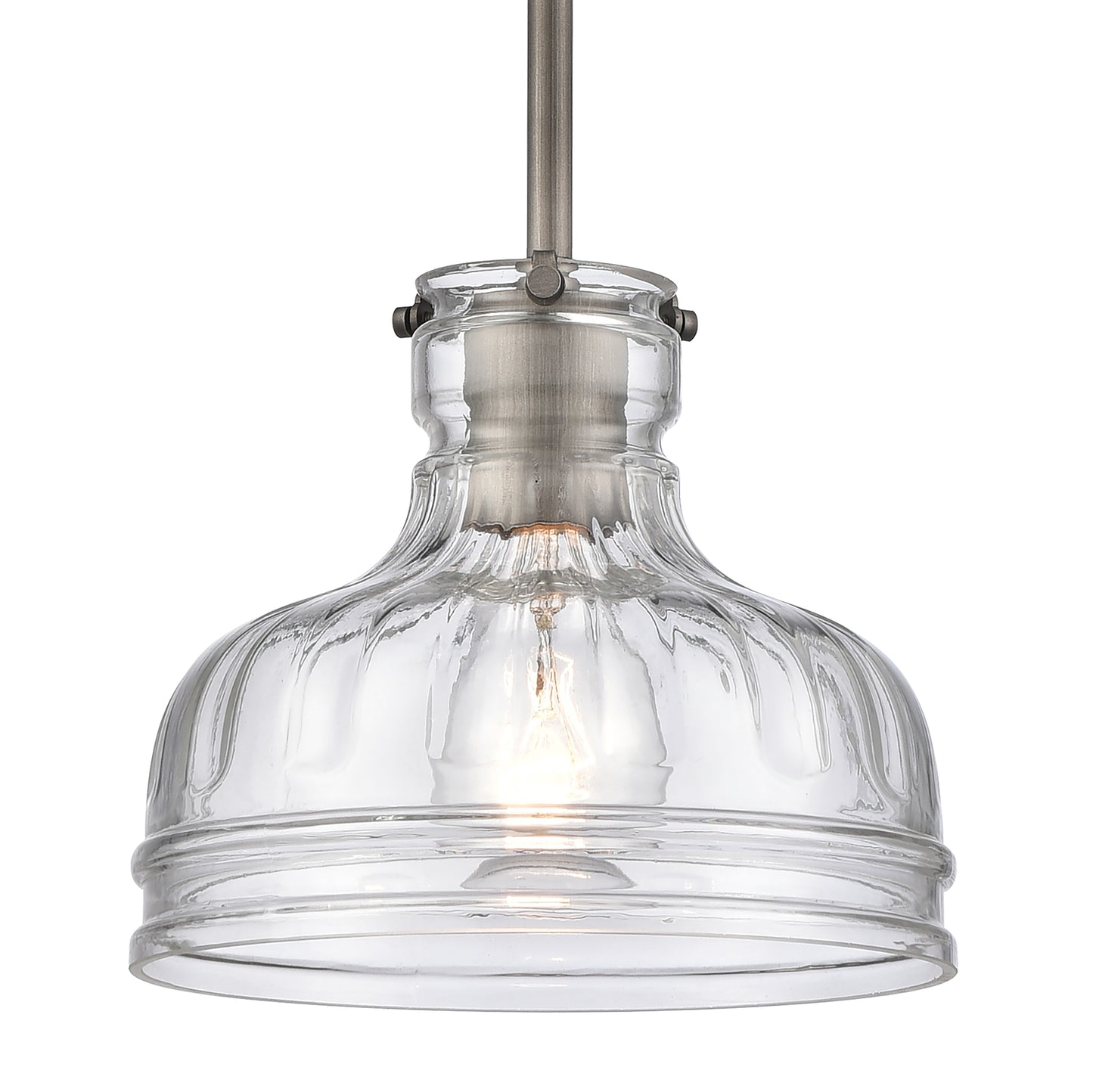 67905/1 - Orinoco 8'' Wide 1-Light Mini Pendant - Weathered Zinc