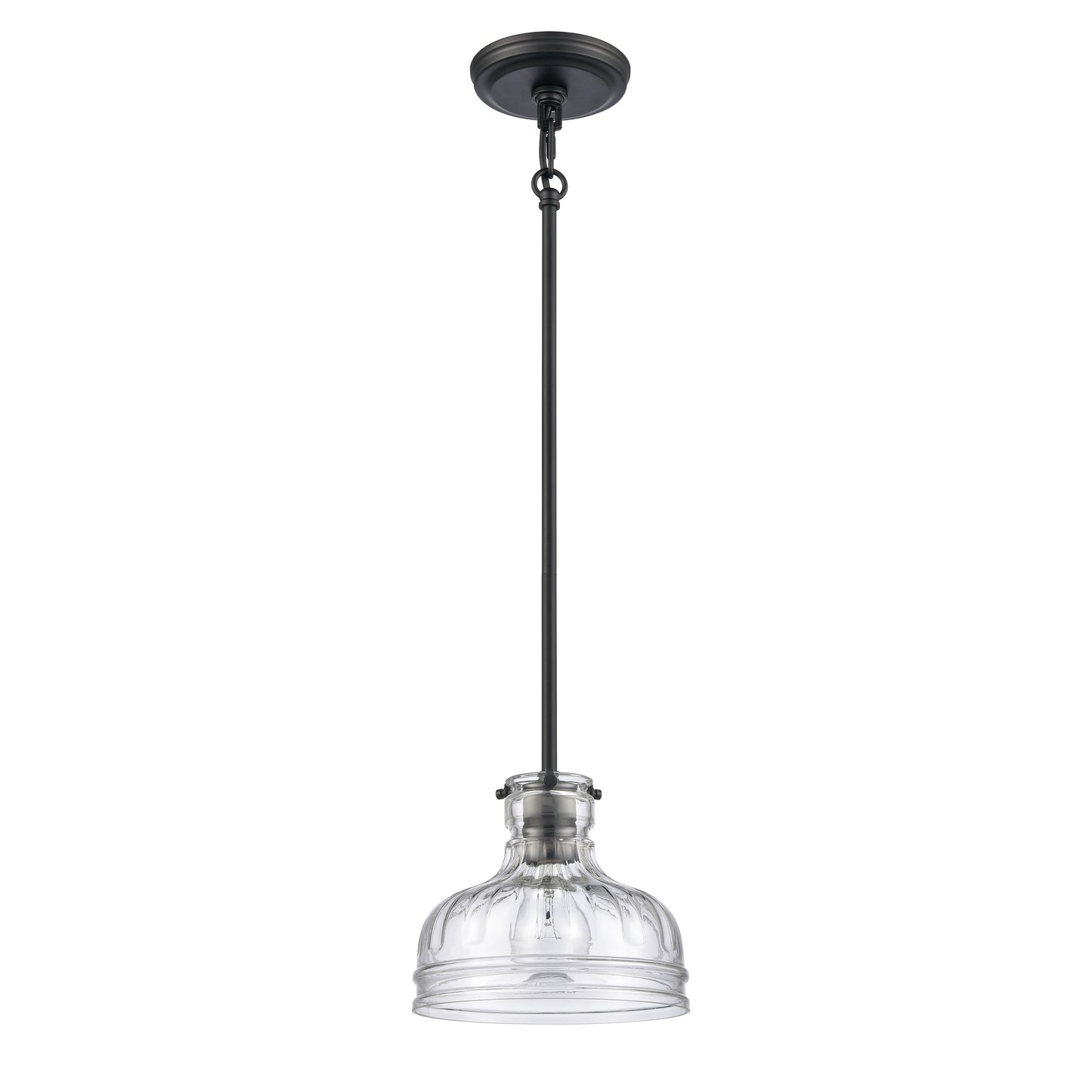 67915/1 - Orinoco 8'' Wide 1-Light Mini Pendant - Matte Black