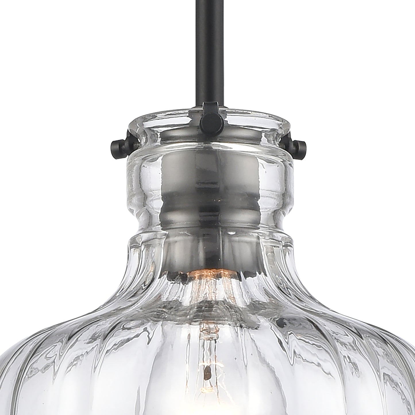 67915/1 - Orinoco 8'' Wide 1-Light Mini Pendant - Matte Black