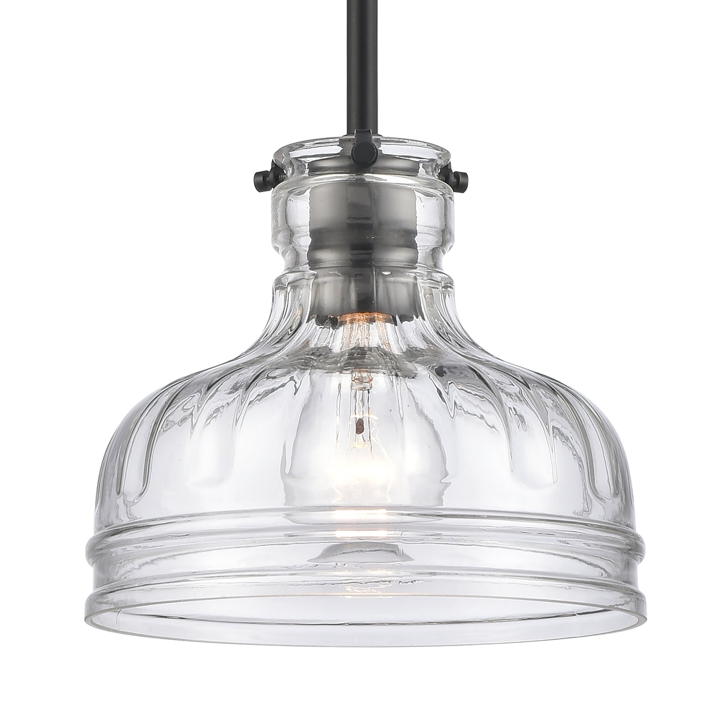 67915/1 - Orinoco 8'' Wide 1-Light Mini Pendant - Matte Black