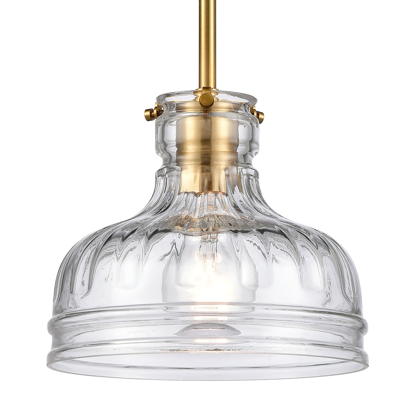 67925/1 - Orinoco 8'' Wide 1-Light Mini Pendant - Satin Brass