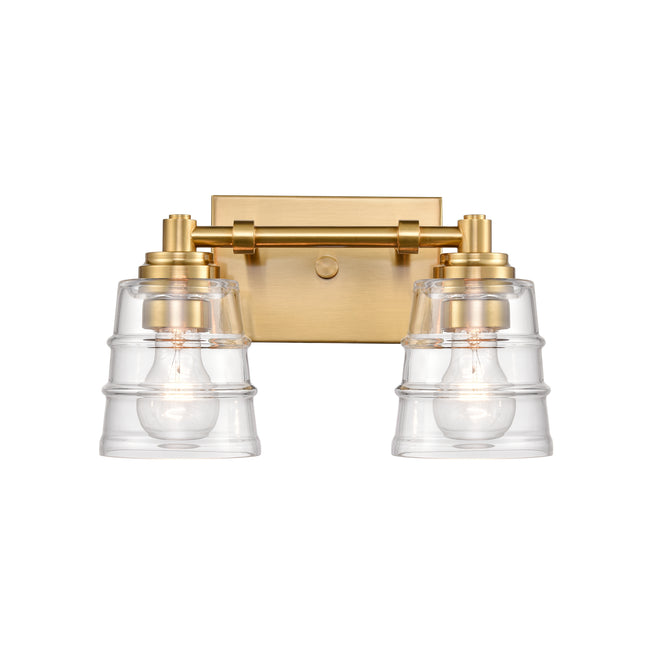 67971/2 - Pulsate 13'' Wide 2-Light Vanity Light - Satin Brass