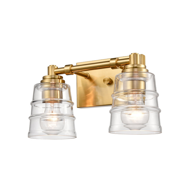 67971/2 - Pulsate 13'' Wide 2-Light Vanity Light - Satin Brass