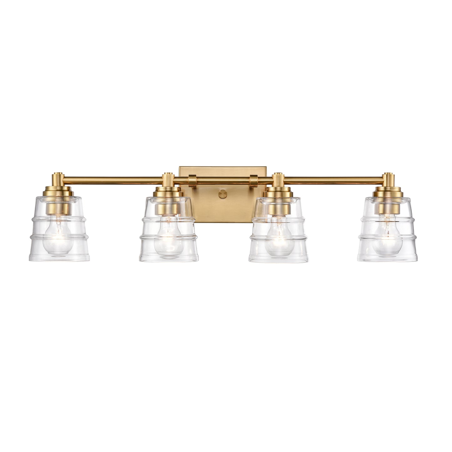 67973/4 - Pulsate 30.25'' Wide 4-Light Vanity Light - Satin Brass