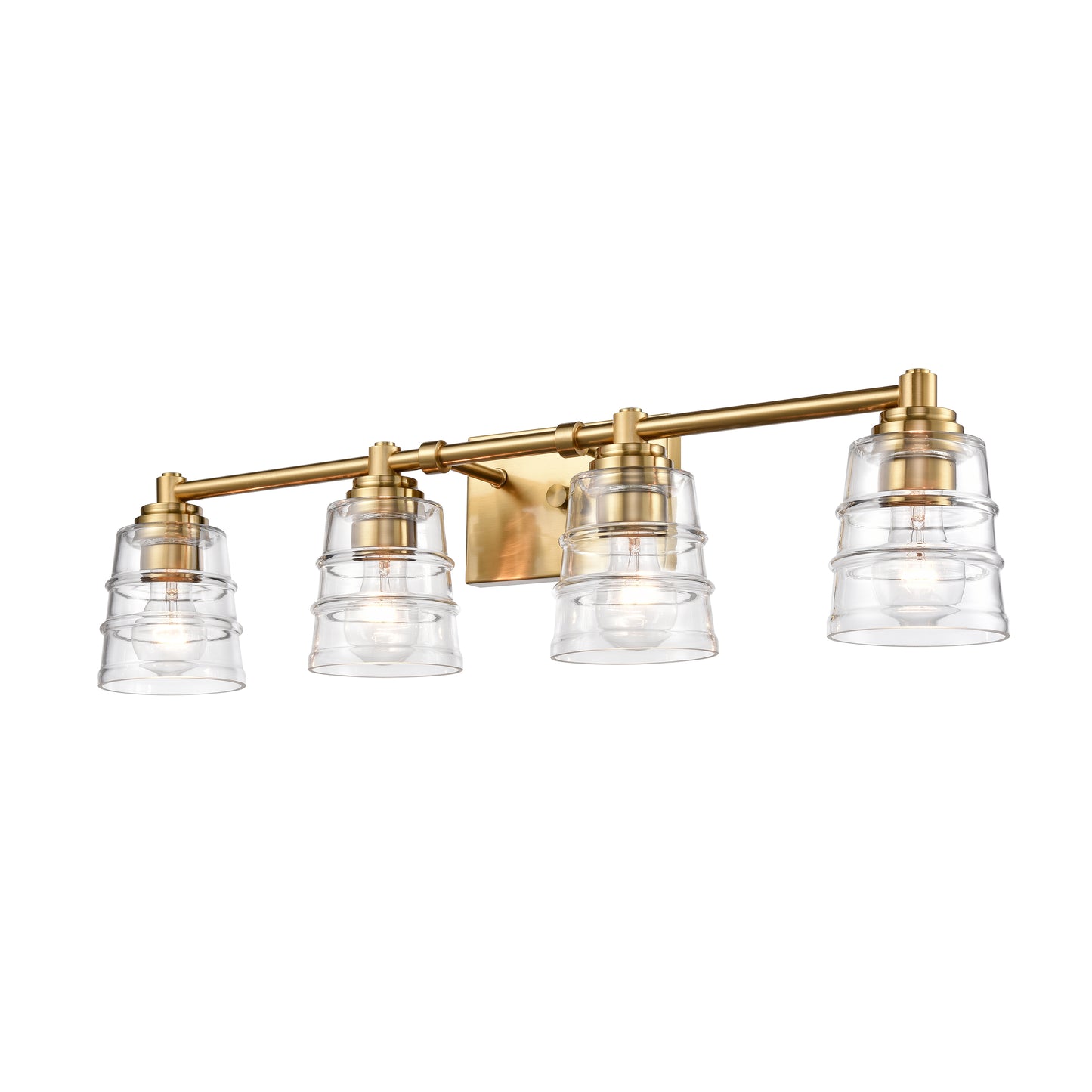 67973/4 - Pulsate 30.25'' Wide 4-Light Vanity Light - Satin Brass