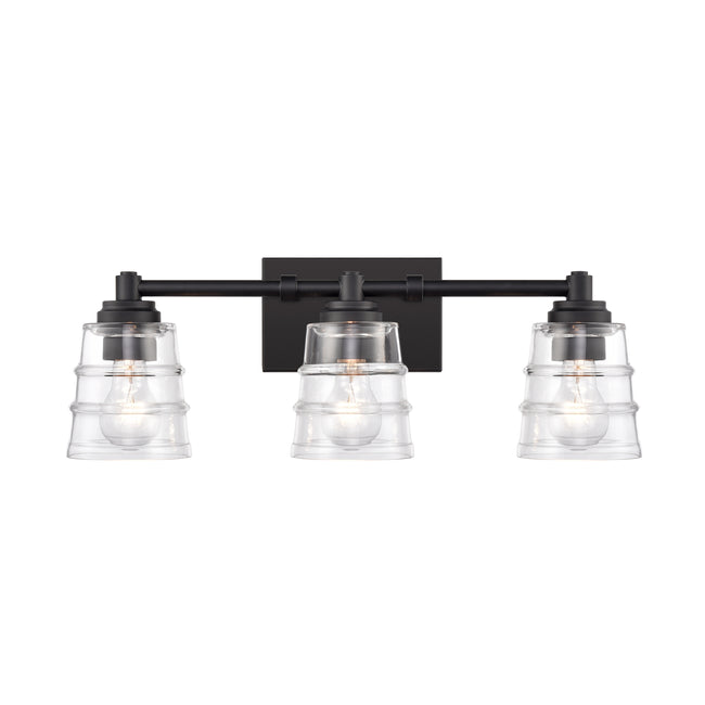 67982/3 - Pulsate 21.5'' Wide 3-Light Vanity Light - Matte Black