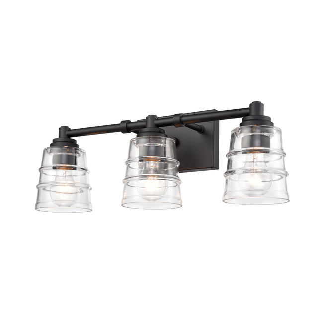 67982/3 - Pulsate 21.5'' Wide 3-Light Vanity Light - Matte Black