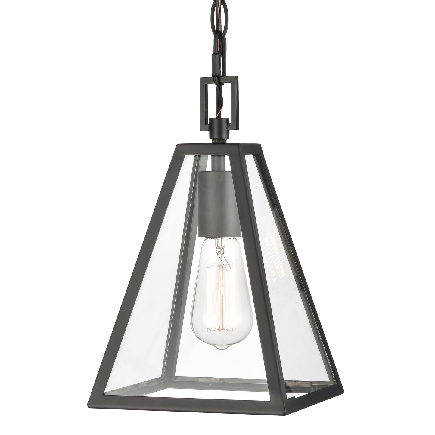 68203/1 - Tangent 7'' Wide 1-Light Mini Pendant - Matte black