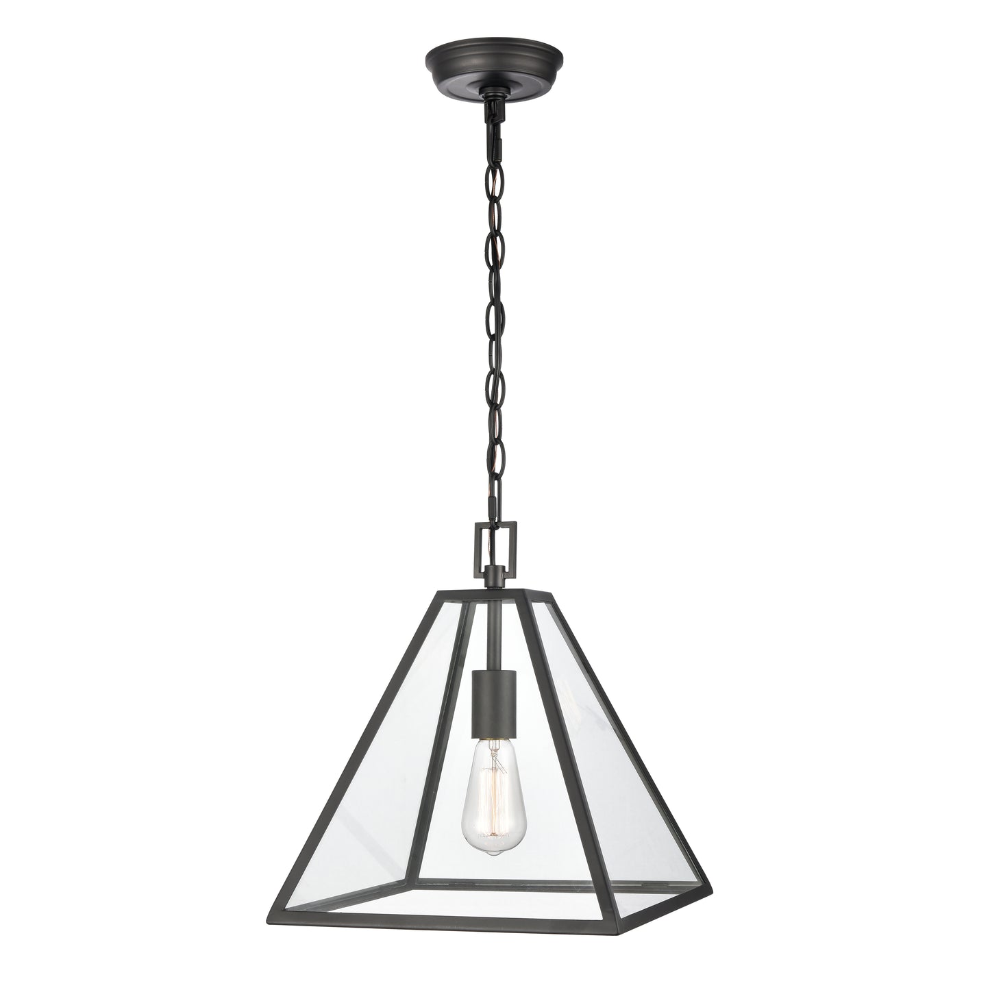 68204/1 - Tangent 12'' Wide 1-Light Pendant - Matte black