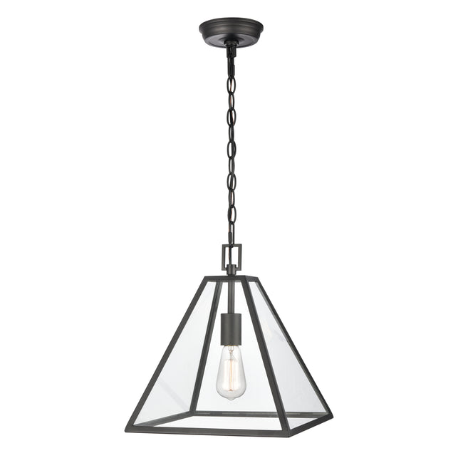 68204/1 - Tangent 12'' Wide 1-Light Pendant - Matte black