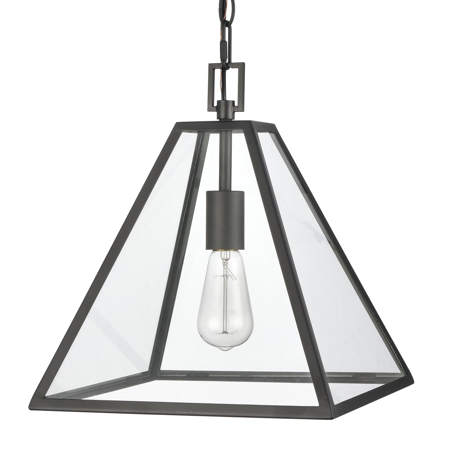 68204/1 - Tangent 12'' Wide 1-Light Pendant - Matte black