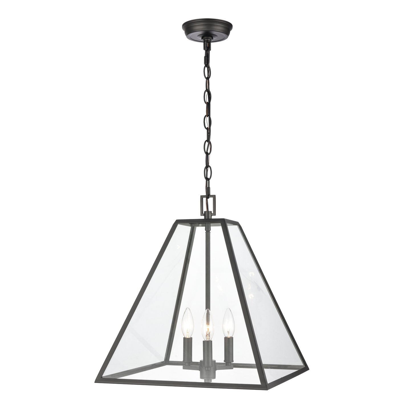 68205/3 - Tangent 16'' Wide 3-Light Pendant - Matte black