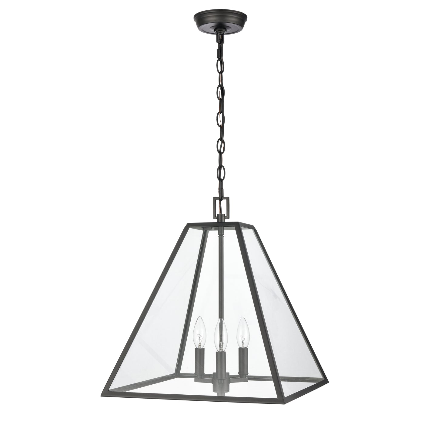 68205/3 - Tangent 16'' Wide 3-Light Pendant - Matte black