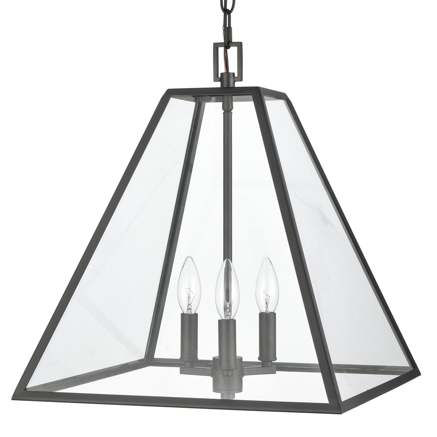 68205/3 - Tangent 16'' Wide 3-Light Pendant - Matte black