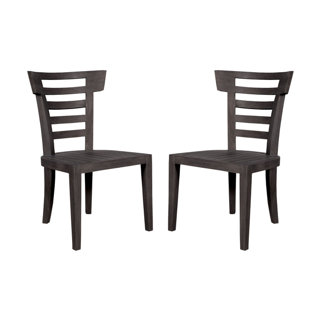 6917502P-AS - Teak Patio Outdoor Morning Chair (Set of 2)