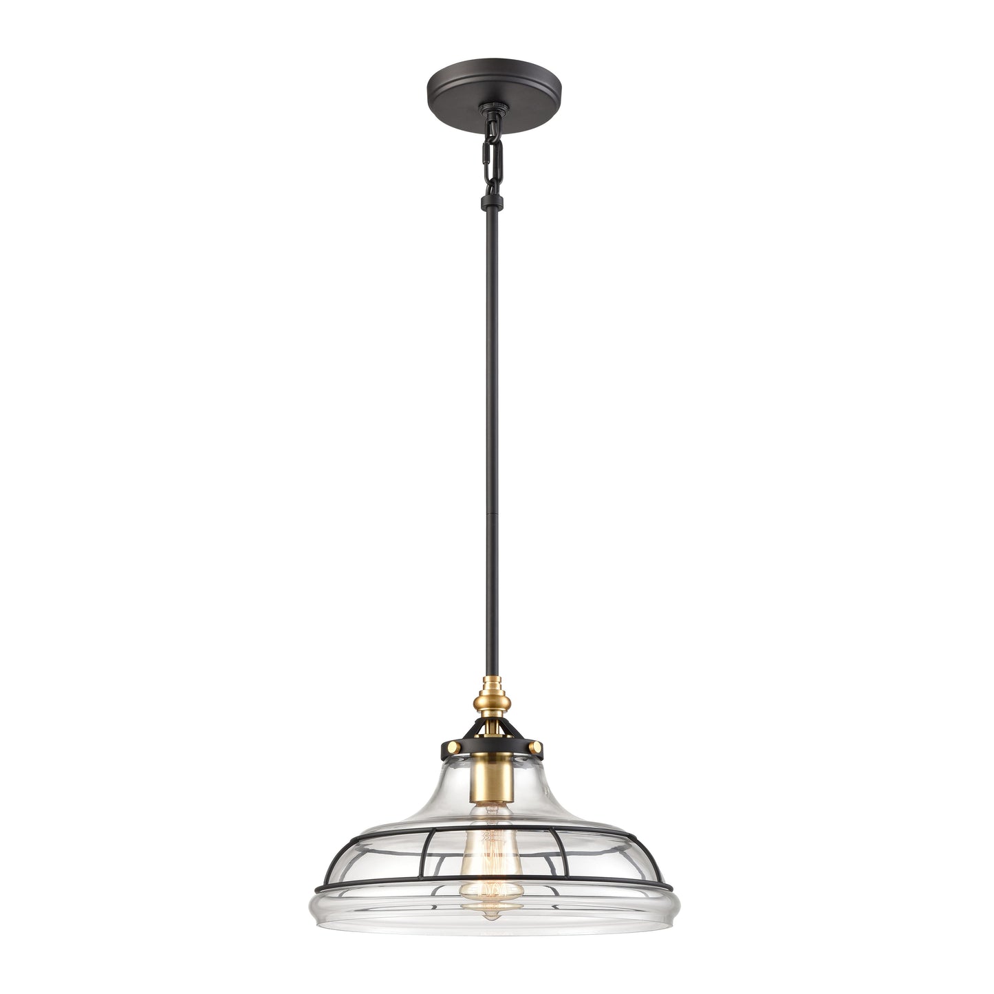 69234/1 - Dunkirk 13'' Wide 1-Light Pendant - Matte Black