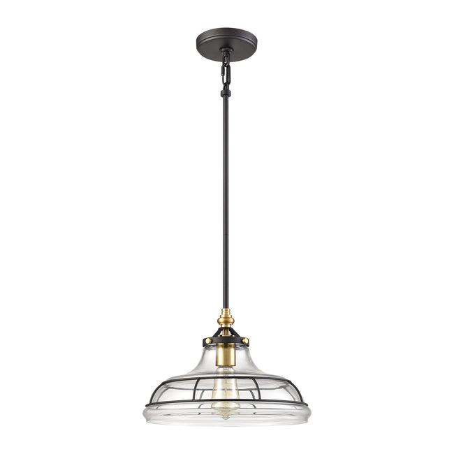 69234/1 - Dunkirk 13'' Wide 1-Light Pendant - Matte Black