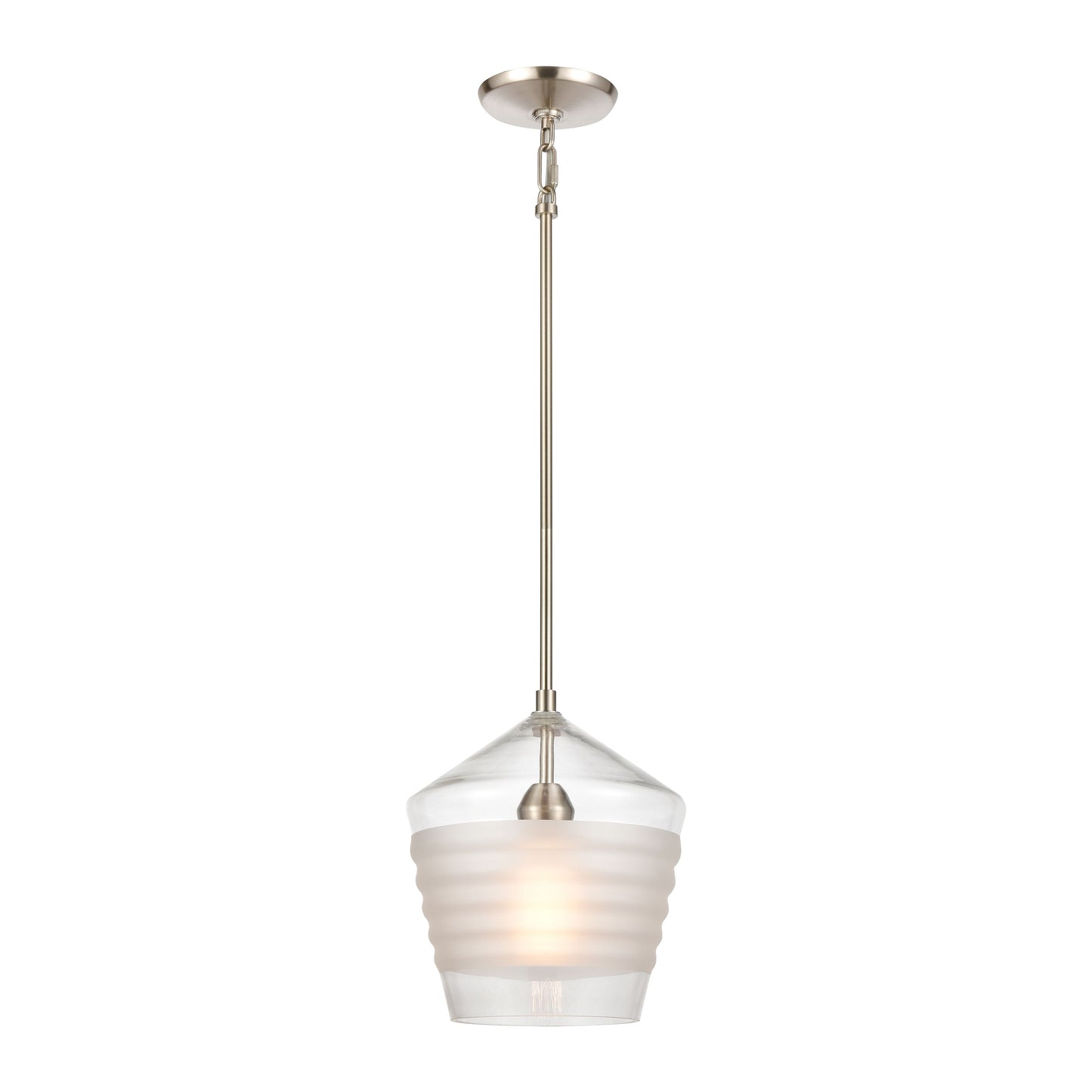 69265/1 - Konis 10'' Wide 1-Light Mini Pendant - Satin Nickel