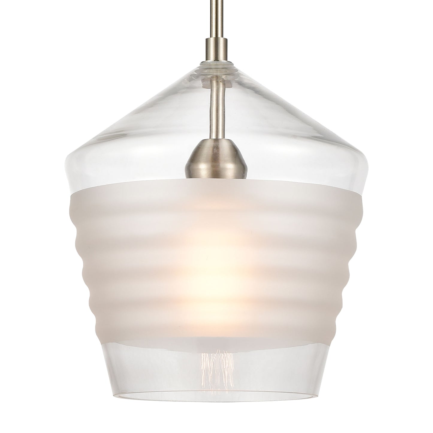 69265/1 - Konis 10'' Wide 1-Light Mini Pendant - Satin Nickel