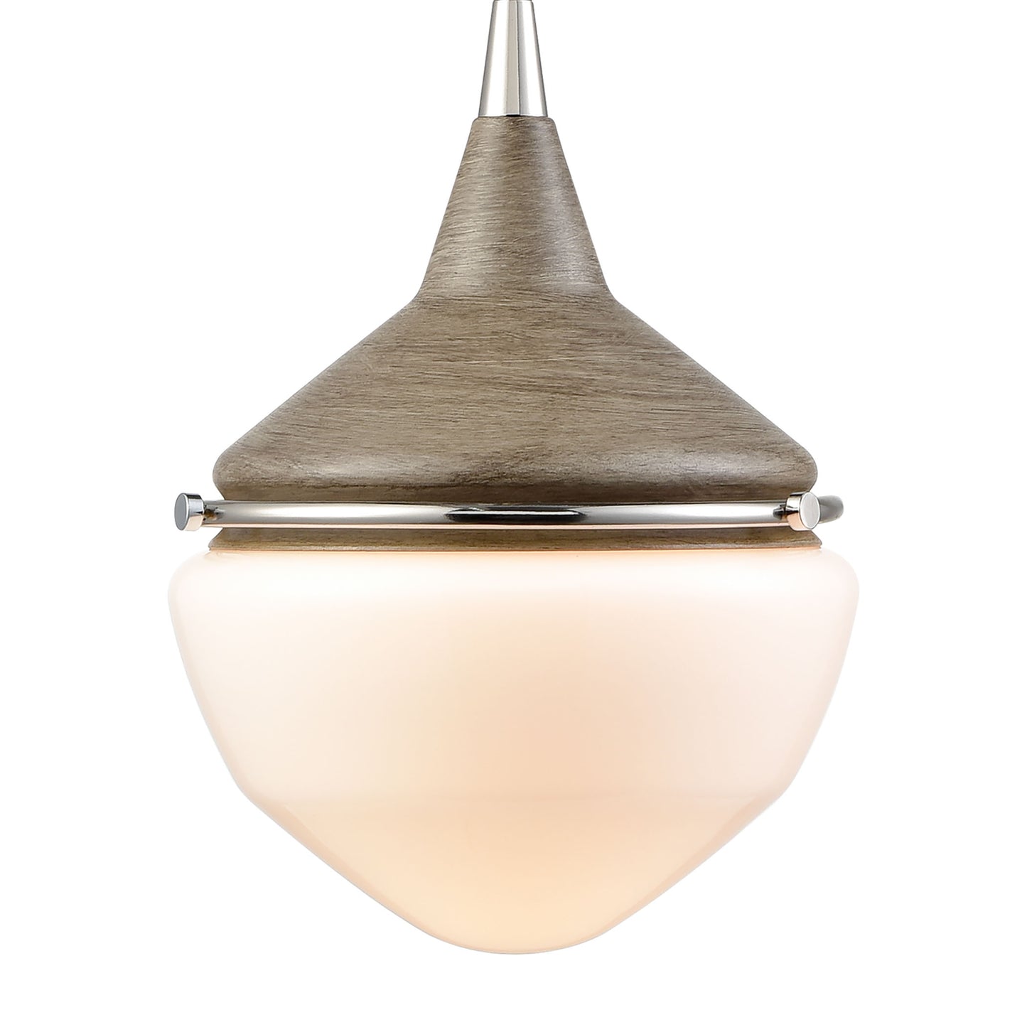 69274/1 - Mid-Century Schoolhouse 12'' Wide 1-Light Mini Pendant - Pecan