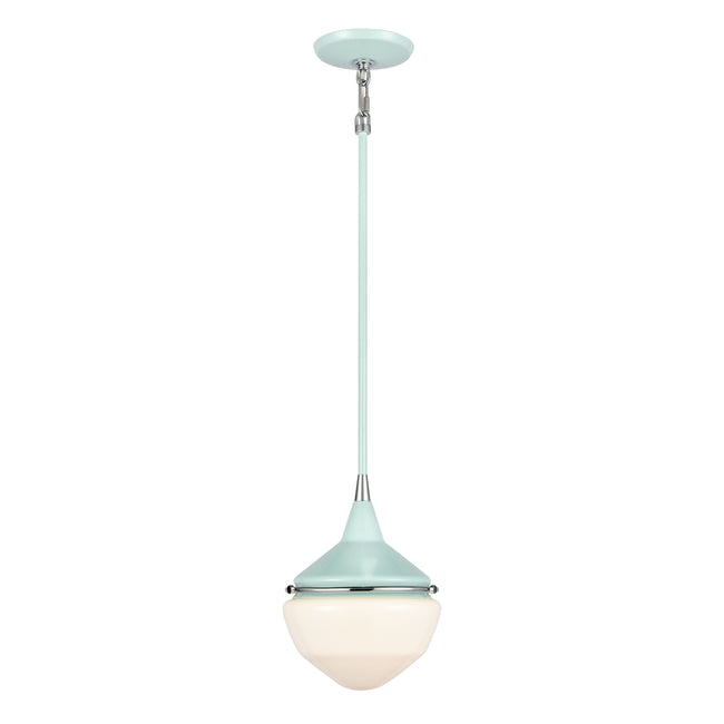 69304/1 - Mid-Century Schoolhouse 12'' Wide 1-Light Mini Pendant - Mint