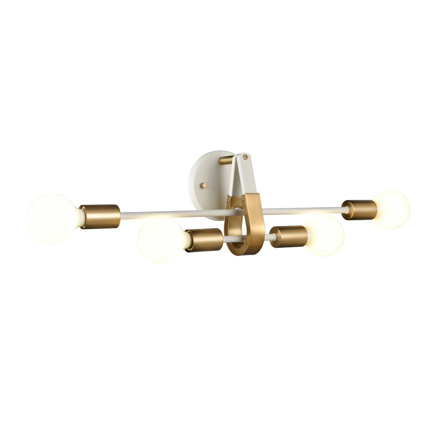 69313/4 - Sabine 24'' Wide 4-Light Vanity Light - Textured White with Brushed Gold