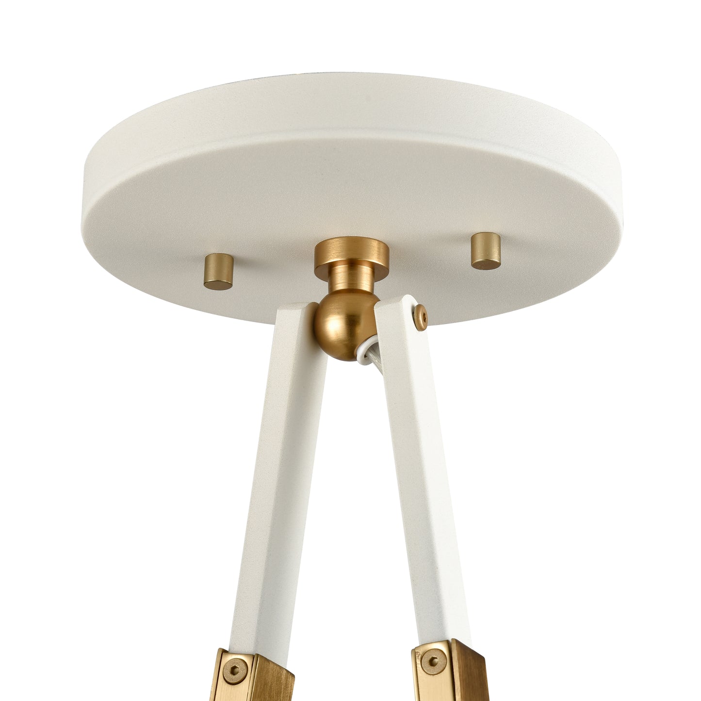 69314/4 - Sabine 20'' Wide 4-Light Semi Flush Mount - Textured White with Brushed Gold