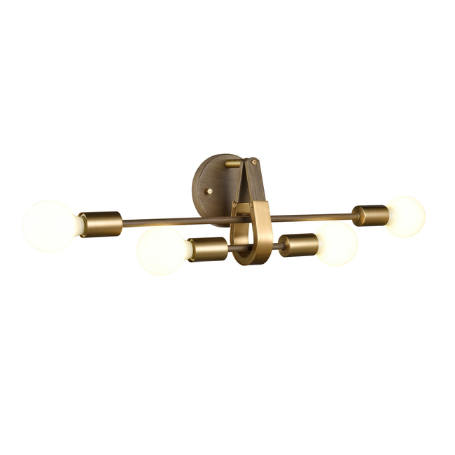 69323/4 - Sabine 24'' Wide 4-Light Vanity Light - Pecan with Brushed Gold