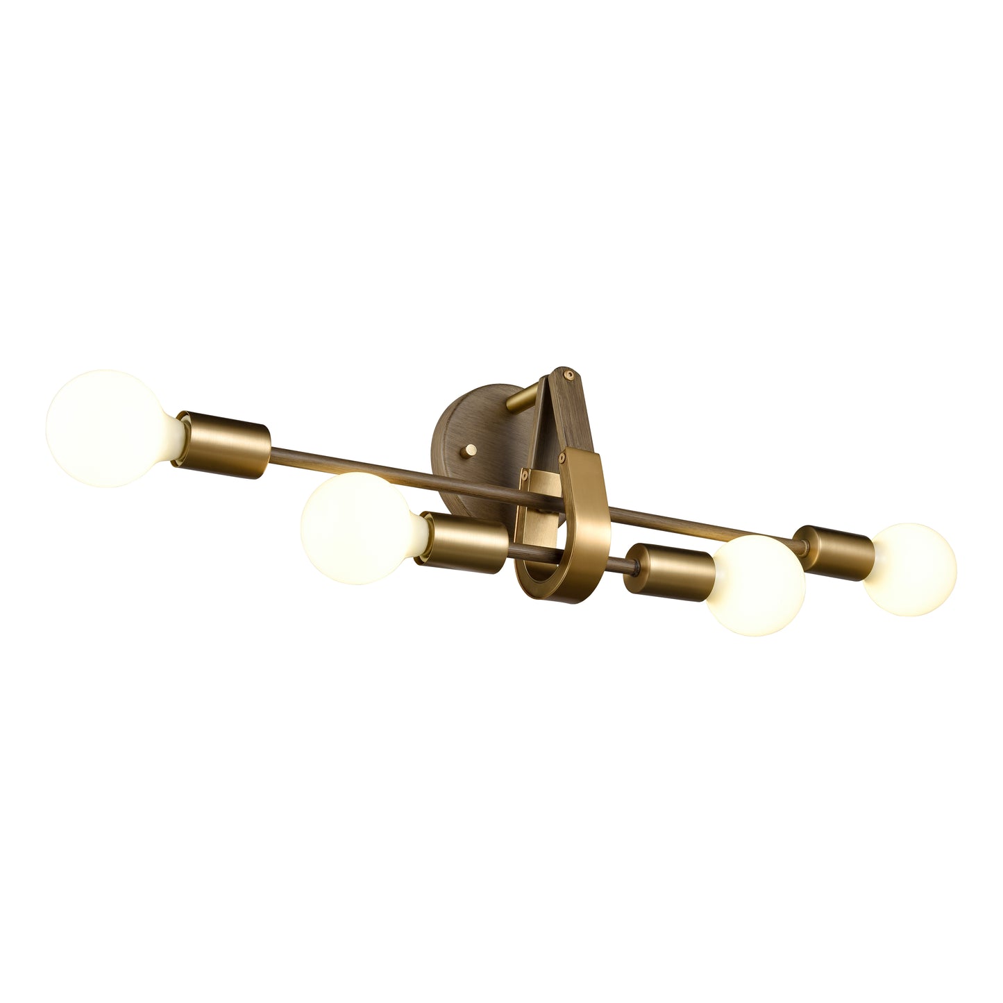 69323/4 - Sabine 24'' Wide 4-Light Vanity Light - Pecan with Brushed Gold