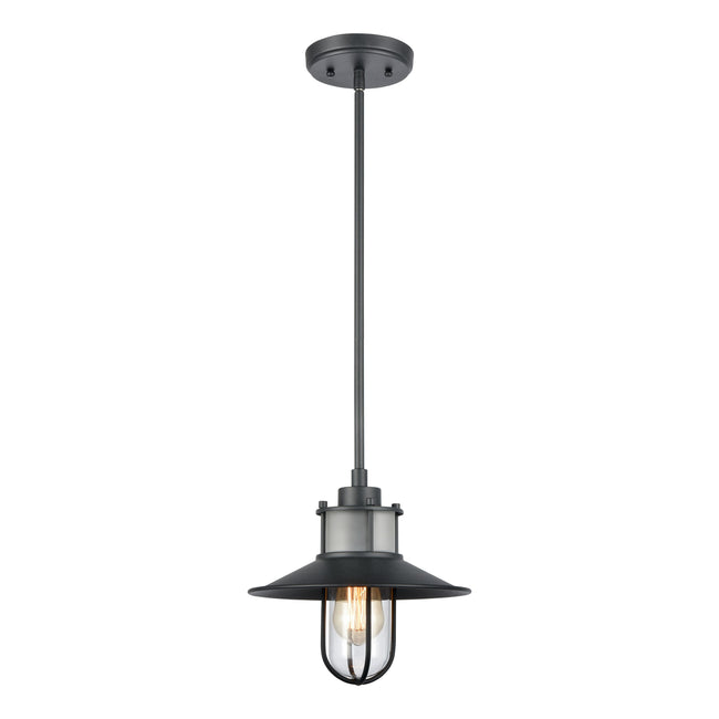 69375/1 - Coastal Farm 10'' Wide 1-Light Outdoor Pendant - Charcoal