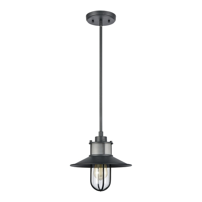 69375/1 - Coastal Farm 10'' Wide 1-Light Outdoor Pendant - Charcoal