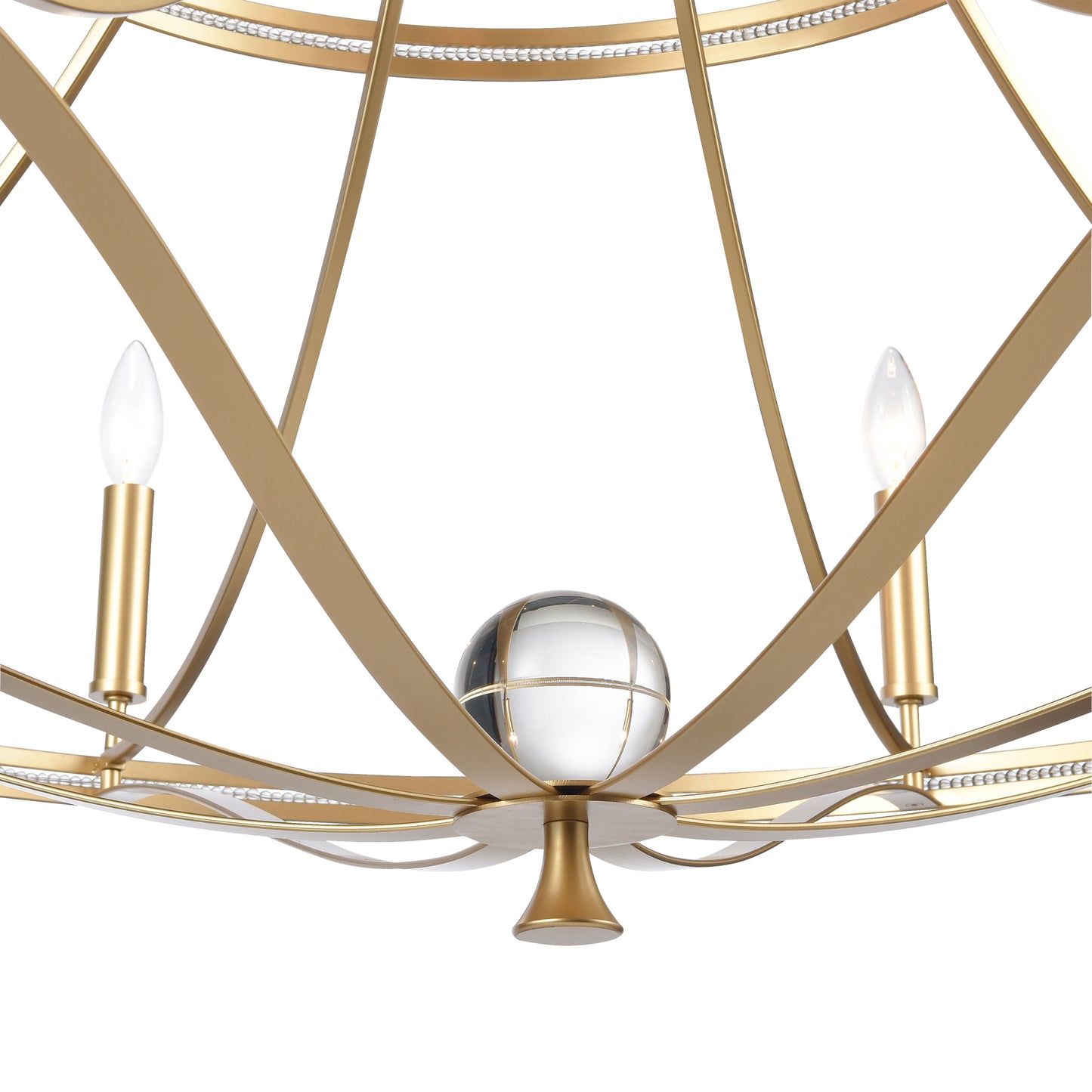 69488/8+4 - Noura 40'' Wide 12-Light Chandelier - Champagne Gold