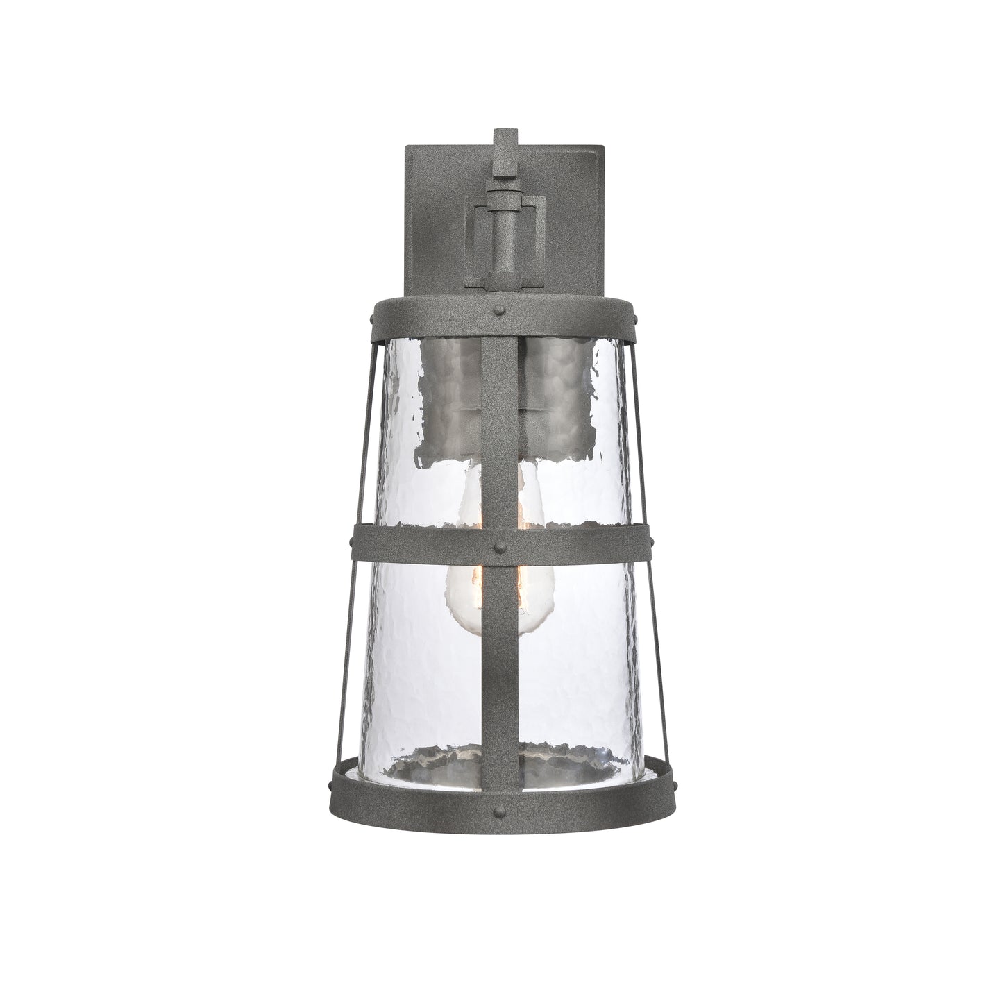 6711-C - Manor 10" Wide 2-Light Outdoor Wall Lantern in Charcoal