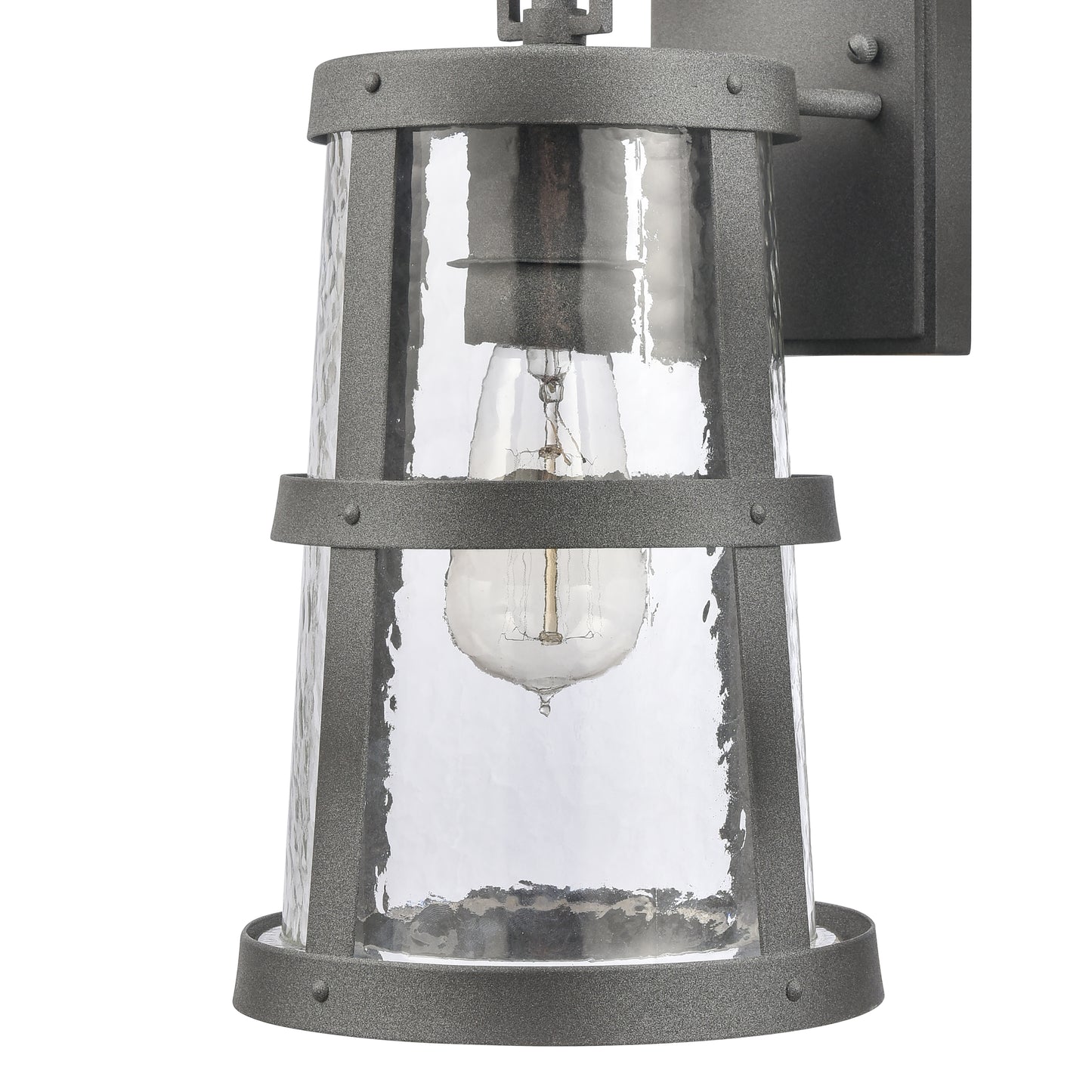 6711-C - Manor 10" Wide 2-Light Outdoor Wall Lantern in Charcoal