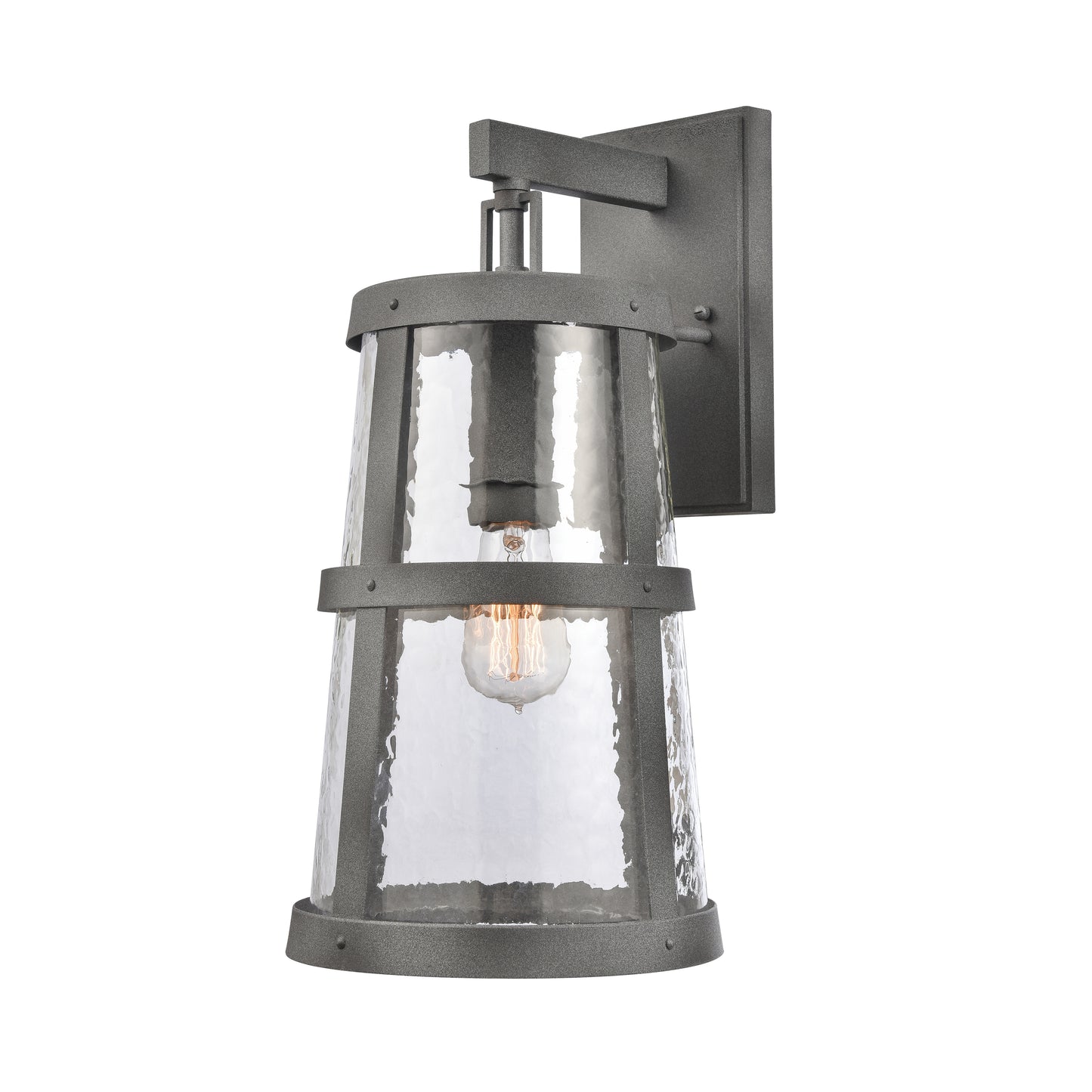 6711-C - Manor 10" Wide 2-Light Outdoor Wall Lantern in Charcoal